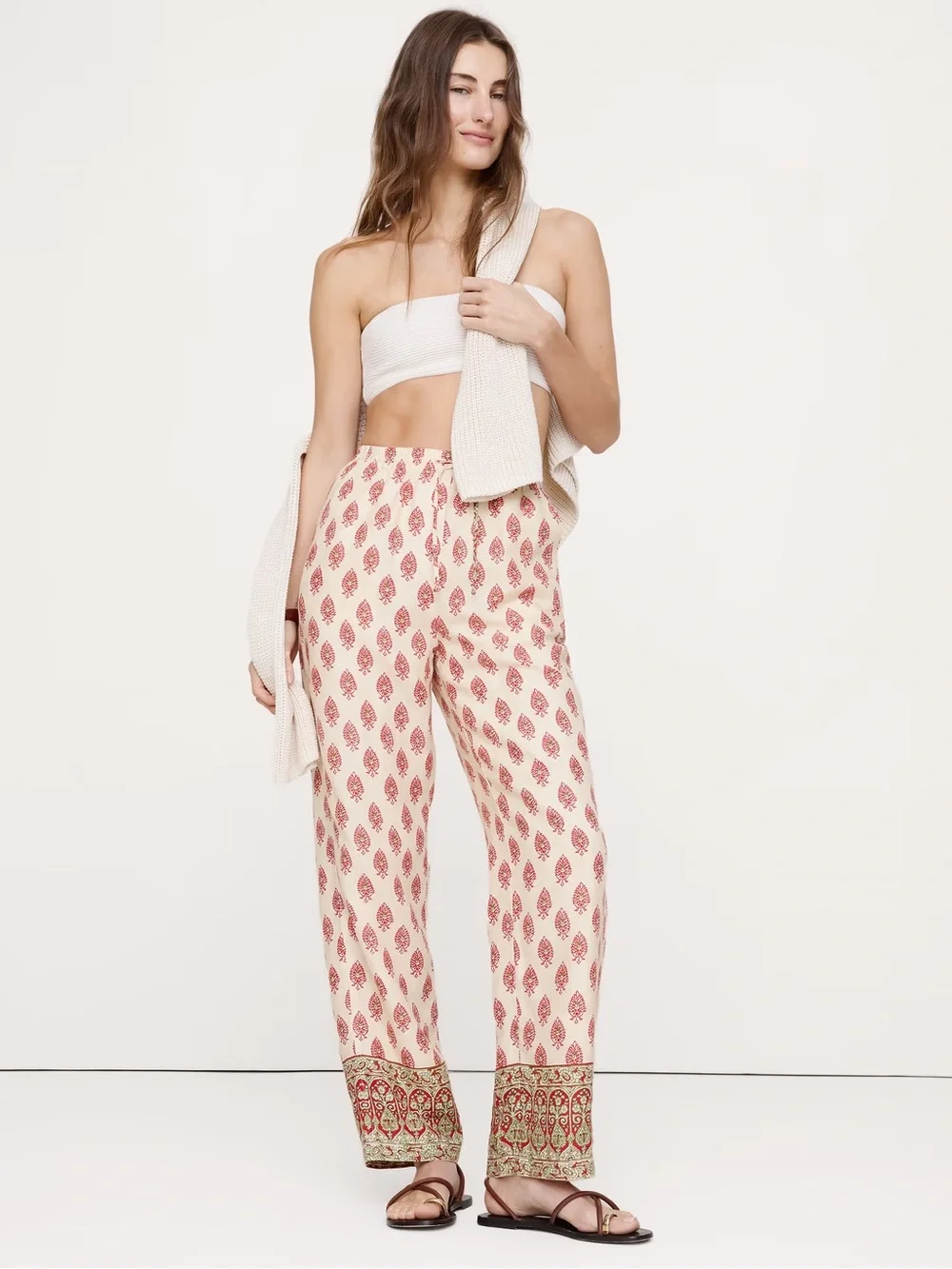 NWT 100% Linen Getaway Straight-leg Pull-on Pant Sz XXS